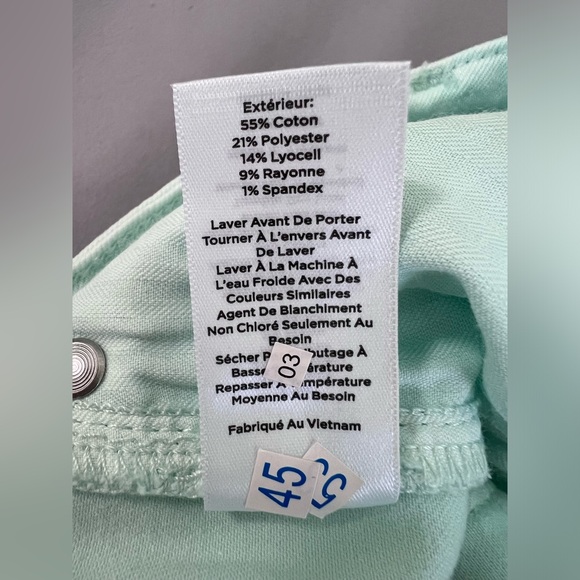 NWT‎ Talbots STRAIGHT LEG CROP JEANS - Size 12 Light Green - Picture 8 of 13